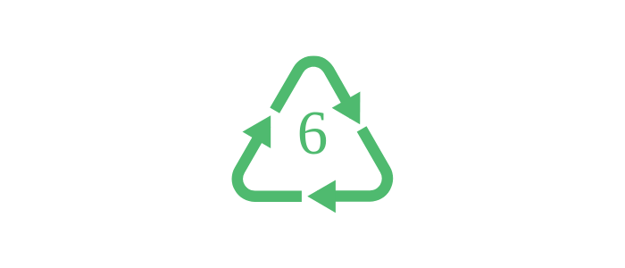 Plastic Recycle Symbol 6