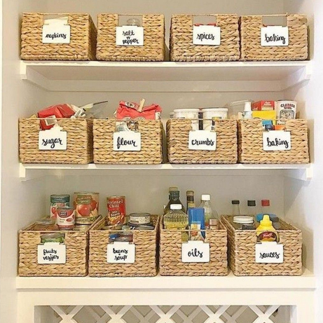 basket storage options for pantry
