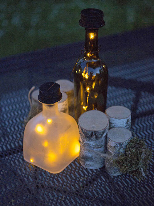 Mason jars converted into candle holders