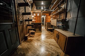 The "industrial" tiny home, interior