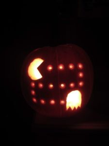 Pac-Man on a pumpkin