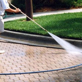 Power washing one's home