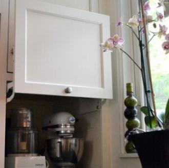 Hidden cabinets storing one's appliances in the kitchen