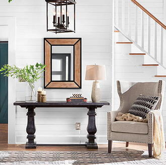 bright entryway of home