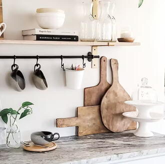 Home decor layout for coffee station