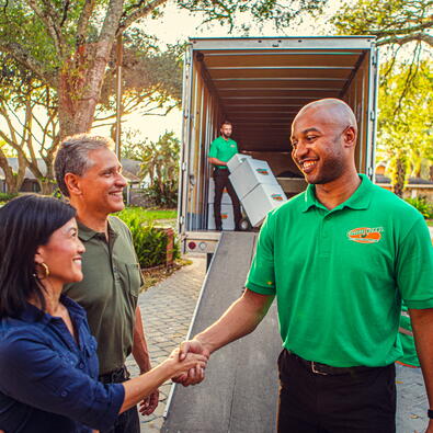 College Hunks mover with clients