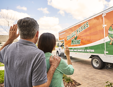 Parents Saying Goodbye to College Hunks Movers