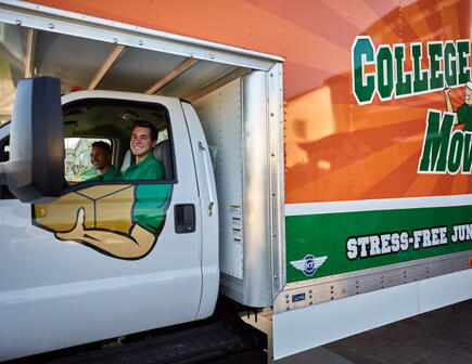 College HUNKs moving truck and movers